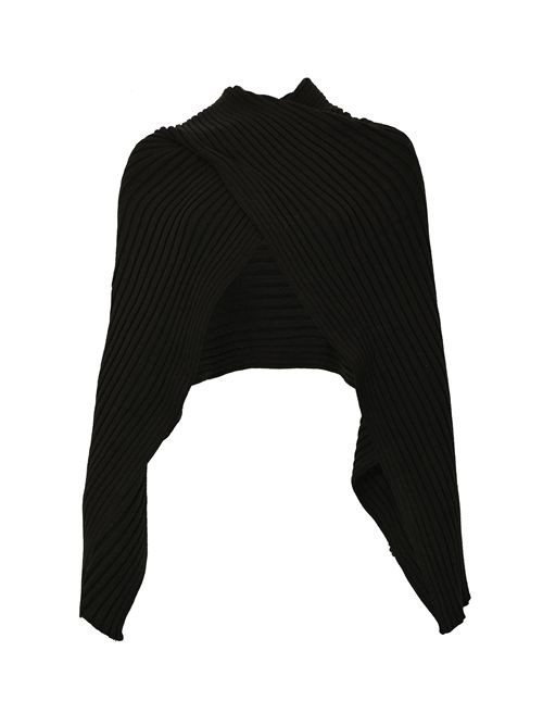 Poncho maglia e coste in viscosa NO SECRETS | 253NS067LIQUIRIZIA